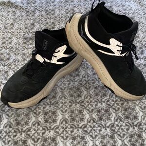Hoka Black and Cream Athletic Running Shoes.  A lot of life left!  Paid $200